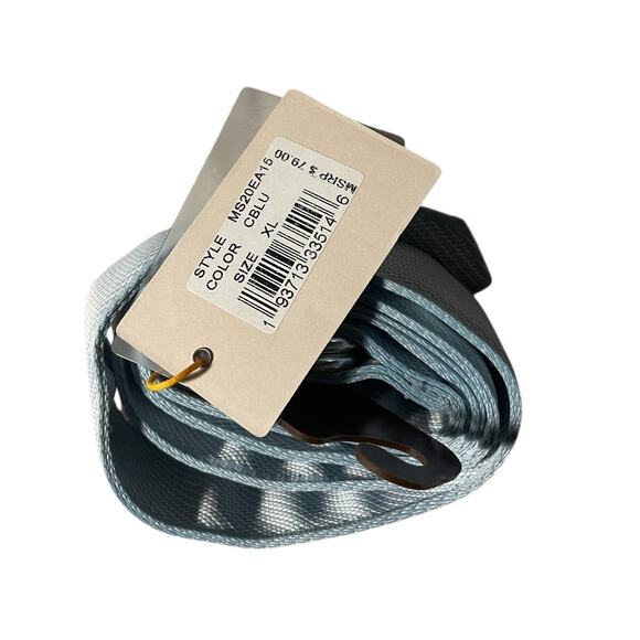 Peter Millar Crown Crafted O-Ring Belt – XL – Light Blue Fabric – NWT - Picture 1 of 3